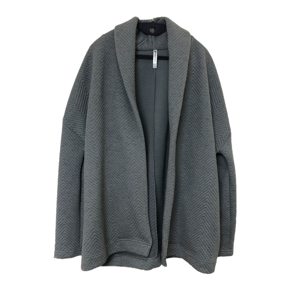 Fabletics Sweater Medium Cardigan Vanessa Quilted Gray Oversized Loungewear